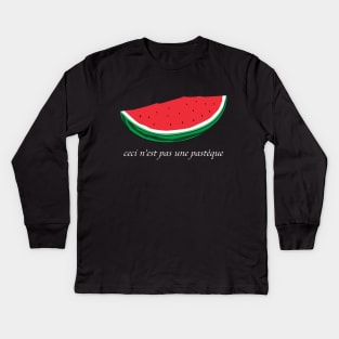 This Is Not A Watermelon - Palestine Flag Kids Long Sleeve T-Shirt